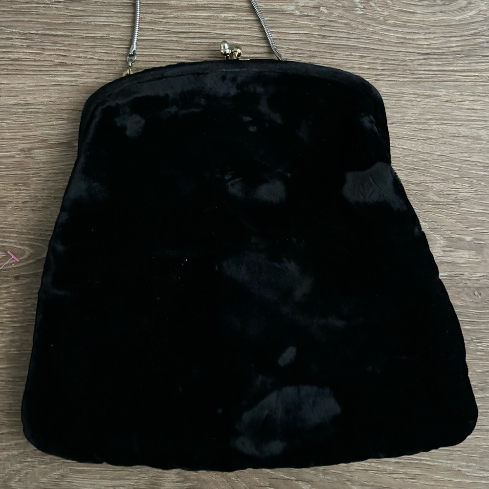 INGBER Velvet Black purse- Beautiful and soft